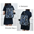 thumbnail image 4 of FORMRS Women's Travel Backpack Purse Anti-Theft Hidden Pockets Casual Shoulder Bag, Blue Hexagon Pattern, 4 of 7