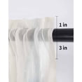 thumbnail image 6 of Blue Brown Tier Curtains 36 Inch Length,Sheer Curtains for Bedroom Living Room Window Modern Abstract Oil Painting Artwork Rod Pocket Drapes Kitchen Curtains Small Half Window 27.5"x36" 2 Panels, 6 of 6