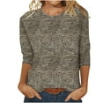 thumbnail image 2 of Peione Womens 3/4 Length Bell Sleeve Tops Loose Winter Tunic Shirts Dressy Casual Blouses, 2 of 5