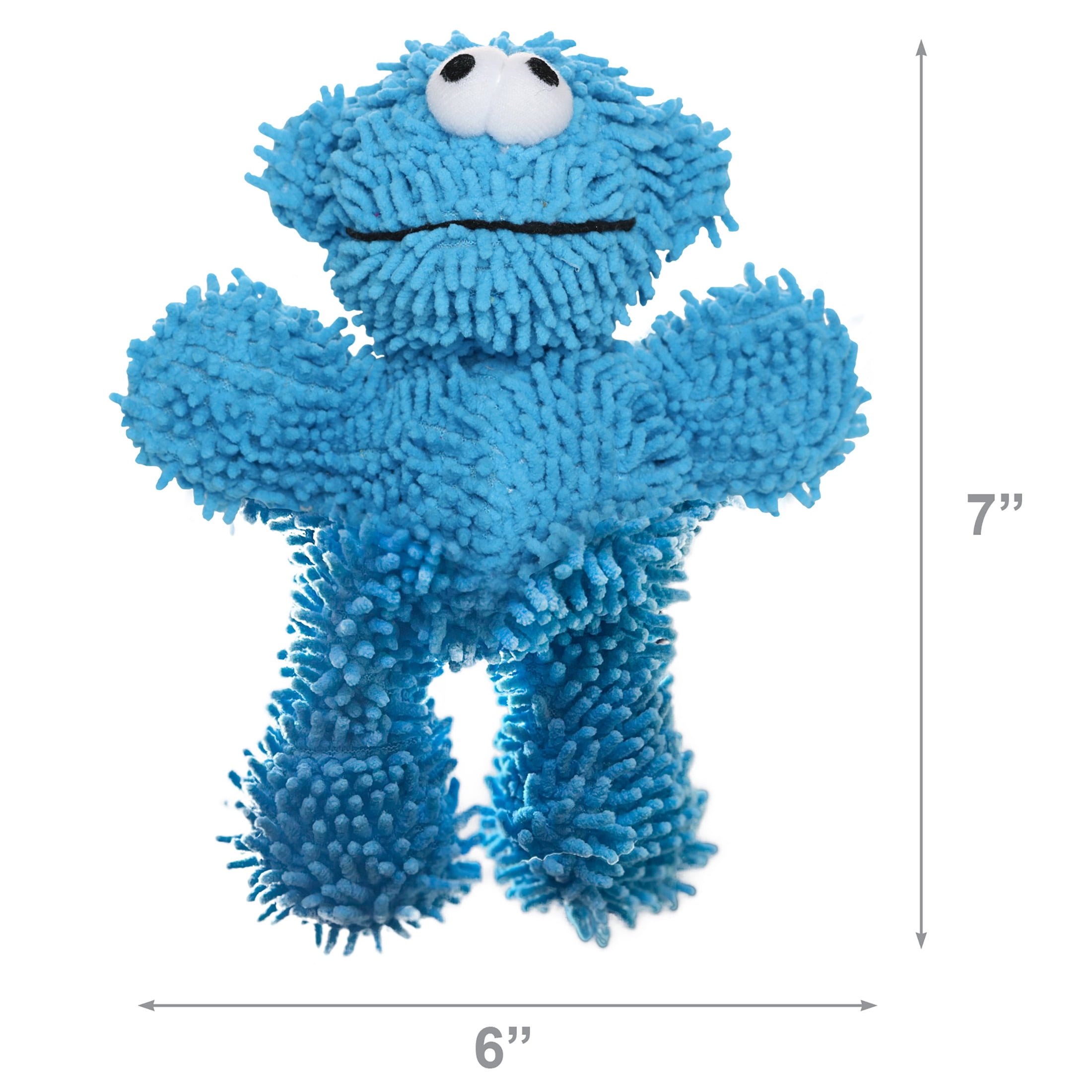 Mighty Jr Microfiber Ball Monster and Elephant Durable Plush Squeaky Dog Toy, 2 Pack