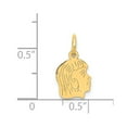 thumbnail image 2 of FB Jewels 14K Yellow Gold Girl Head Charm, 2 of 3
