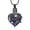 Black/Purple, variant on Rose Flowers Stone Heart Urn Pendant Cremation Jewelry for Ashes Keepsake Memorial Jewelry Human Pet Memory Necklace