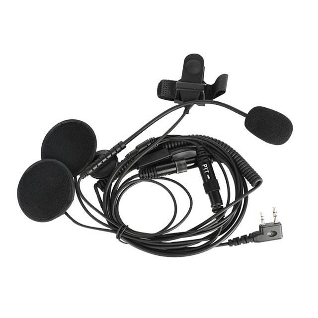Auriculares De Casco De 2 Pines De Cara Completa Auriculares De Motocicleta De 2 Pines Auriculares De Walkie Talkie Para Actividades Al Aire Libre Serendint EL011660-00