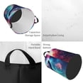 thumbnail image 2 of Balery Starry Multicolored Wolf Cesta de ropa redonda con asas, impermeable, independiente, para ropa, juguetes, dormitorio y familia-Small, 2 of 6