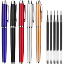 8 Pieces Replaceable Ballpoint Pen Refills Work for Most Brands Pens with Smooth Writing,Free-Flowing German Ink with Medium 0.5mm Ballpoint Tip(Black Refills and Length 4.4inch)
