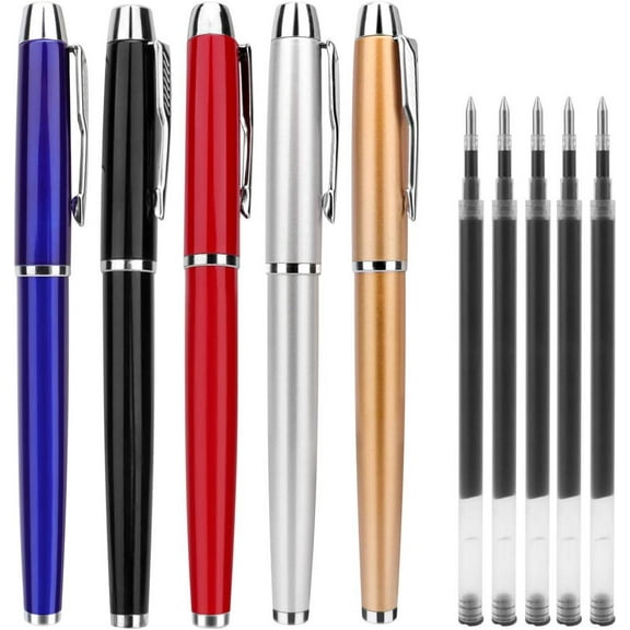 8 Pieces Replaceable Ballpoint Pen Refills Work for Most Brands Pens with Smooth Writing,Free-Flowing German Ink with Medium 0.5mm Ballpoint Tip(Black Refills and Length 4.4inch)