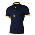 thumbnail image 1 of pstuiky Camisa de manga corta para hombre, Camisa deportiva informal de manga corta de color liso para hombre de moda ropa de hombre m, 1 of 3