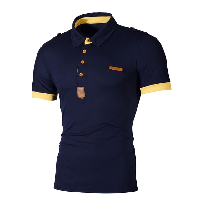 pstuiky Camisa de manga corta para hombre, Camisa deportiva informal de manga corta de color liso para hombre de moda ropa de hombre m