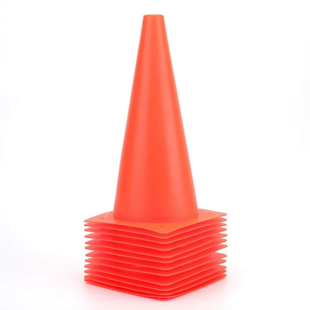 Conos de entrenamiento de tráfico Fragraim, 12 pulgadas, naranja, paquete de 12