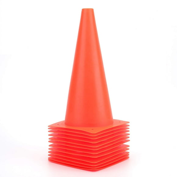 Conos de entrenamiento de tráfico Fragraim, 12 pulgadas, naranja, paquete de 12