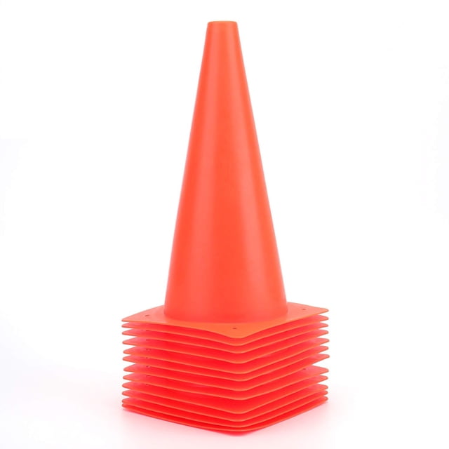 Conos de entrenamiento de tráfico Fragraim, 12 pulgadas, naranja, paquete de 12