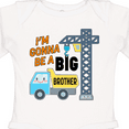 thumbnail image 4 of Inktastic Im Gonna Be a Big Brother- truck and crane Boys Long Sleeve Baby Bodysuit, 4 of 5