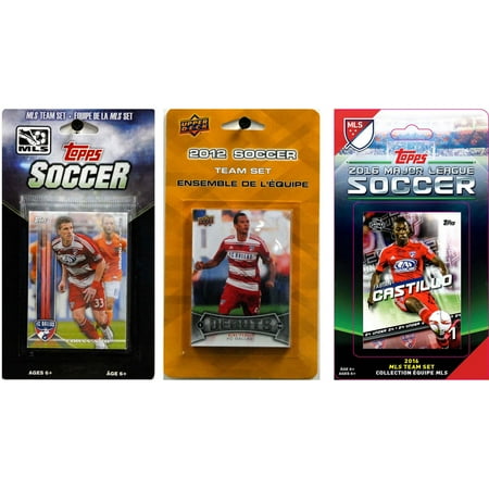 C&I Collectibles MLS FC Dallas 3 Different Licensed Trading Card Team Sets O/S
