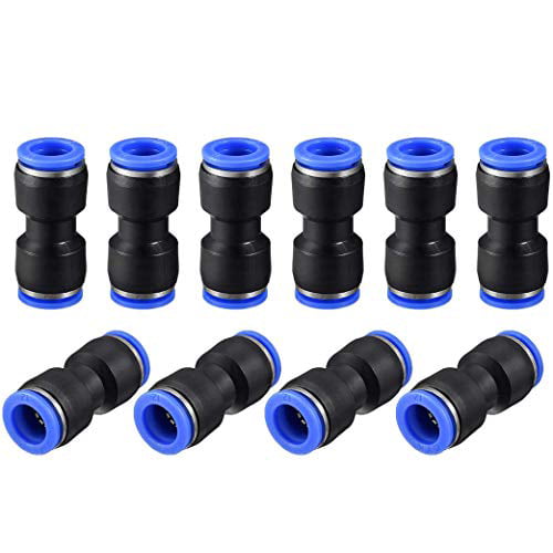 10pcs Pneumatic Reduced Union Straight Connector Tube OD 6mm to 4mm Fitting 