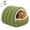 Green, variant on Corduroy Yorkie Cave Bed with Adjustable Front Flap, Cozy Plush Indoor Dog Cave Bed with Removable Washablr and Cushion, for Small Medium Dog Cats