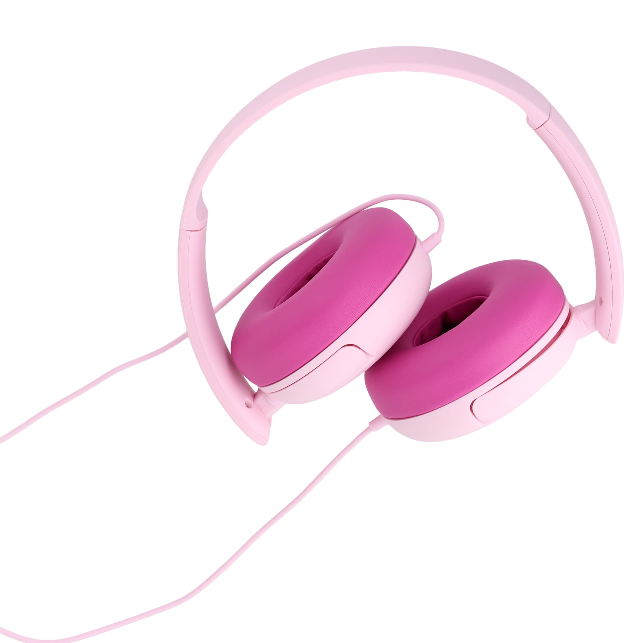 onn On-Ear Headphones with 3.5 mm Connector, Pink