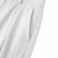 thumbnail image 4 of Diufon Womens Corduroy Pants Dressy Casual Button Elastic Waist Wide Leg Trousers with Pockets Fall Winter Fashion Clothes, 4 of 8