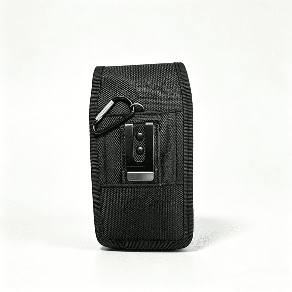 Cell Phone Holster for Men with Belt Clip, Universal Large Phone Pouch for Belt Cellphone Carrier Nylon Case iPhone Holster, Samsung Galaxy Phones Holder, Black, for Men & Women