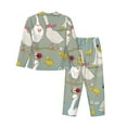thumbnail image 2 of Disketp Pajamas Set Long Sleeve Sleepwear Womens Button Down Nightwear Pj Sets-Cute Farm Birds, 2 of 9