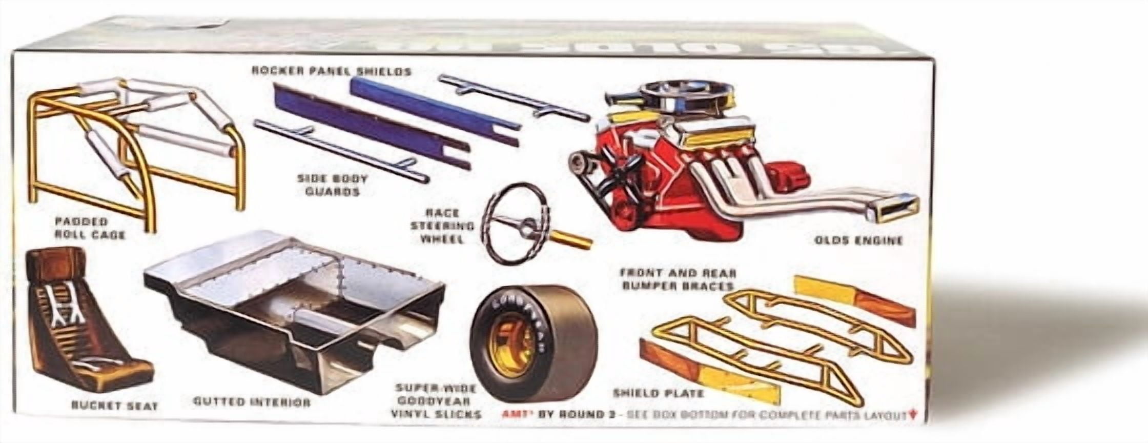 Skill 2 Model Kit 1965 Oldsmobile 88 "Modified Stocker" 1/25 Scale Model by AMT
