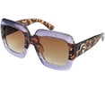 thumbnail image 1 of FEISEDY Oversized Square Sunglasses Multi Tinted Glitter Frame Stylish Inspired B2276, 1 of 6
