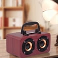 thumbnail image 3 of Wooden Speaker Bluetooth 5.0 Dual Channel Stereo with FM Radio, A, 3 of 5