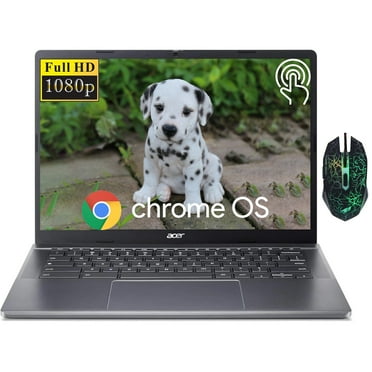 Acer Chromebook 14" FHD Touchscreen Laptop, Intel Core i3-N305 8-Core, Intel UHD Graphics, 8GB LPDDR5 RAM 512GB SSD, WiFi 6E, FHD Camera, Chrome OS, Google AI, Mouse, Protective Sleeve Included