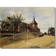 thumbnail image 1 of Ceramic Tile Mural-Jean Corot Village Painting 81. 48" w x 36" h using (12) 12 x 12 ceramic tiles, 1 of 3