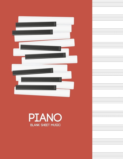 Piano Blank Sheet Music Manuscript Paper Large 85 X 11 12 Stave 100 Pages Keys 7052