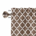 thumbnail image 4 of Brown Moroccon Valances for Windows Farmhouse Kitchen Curtains Valances Rod Pocket Valance Curtains for Kitchen Windows Retro Country Minimalist Abstract Motifs Window Valances for Bathroom 42"x18", 4 of 6