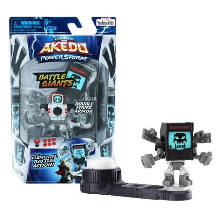 Akedo Power Storm Giant Screenshot 2.0. Mini Battling Warrior with Double Strike Armor. Ready  Fight  Split Strike  Boys  Ages 6+