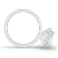 thumbnail image 6 of 2.00Ct Cushion Cut Moissanite Halo & Pavé Band Engagement Ring, 18K White Gold, US 4, 6 of 7