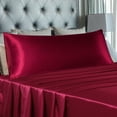thumbnail image 2 of Unique Bargains 1 PC Satin Envelope Closure Body Pillowcases Burgundy 20"x60", 2 of 8