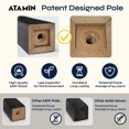 thumbnail image 4 of ATAMIN Ava Bedside End Table With Lamp Attached, Nightstand Floor Lamp with USB Ports, 59.5'', Rustic Wood, 4 of 8