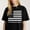 Black-1, variant on Women's USA Themed T-Shirt Short Sleeve Graphic S-4XL