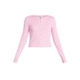 thumbnail image 4 of No Boundaries Sleep Pointelle Knit Cardigan, Women’s XXS-3X, 4 of 4