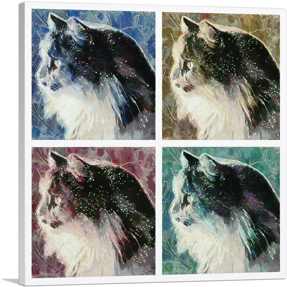 ARTCANVAS Persian Cat Breed Collage Canvas Art Print - Size: 12" x 12" (1.50" Deep)