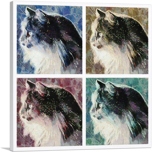 ARTCANVAS Persian Cat Breed Collage Canvas Art Print - Size: 12" x 12" (1.50" Deep)