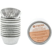 Gifbera Standard Silver Foil Cupcake Liners Metallic Paper Muffin Baking Cups 200-Count (Silver)