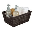 thumbnail image 3 of Simplify 3 Pack Multi Sized Set Rattan Storage Basket Tote in Chocolate Brown, 3 of 8