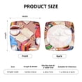 thumbnail image 6 of Gaeub Gnomes Books Tea Cups Square Chair Seat Covers, Stretch Fitted Printed Chair Seat Cushion Cover for Kitchen, Office - One Size, 6 of 9