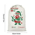 thumbnail image 2 of Christmas Gift Bag, Large Canvas Drawstring Bag, Reusable Holiday Gift Storage Tote with Festive Santa Claus Design, Durable Thickened Fabric, Portable Handle, Eco-Friendly and Spacious, 2 of 6