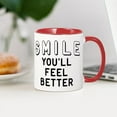thumbnail image 3 of CafePress - Smile You'll Feel Better Mug - 11 oz Ceramic Mug - Novelty Coffee Tea Cup, 3 of 4