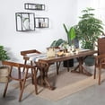 thumbnail image 5 of NIUTN 71" Rectangular Rustic Solid Pine Wood Farmhouse Dining Table,walnut, 5 of 8