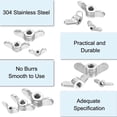 thumbnail image 4 of Uxcell Wing Nuts, 304 Stainless Steel Butterfly Nut Twist Fasteners Parts Smooth Finish Wing Fastener Nuts M16 12, 4 of 6