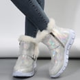 thumbnail image 4 of EKVAHL Women's Winter Snow Boots, Slip‑On Buckle Strap Ankle Booties, Non‑Slip Thick Sole Warm Boots for Cold Days Silver, 4 of 6