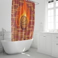 thumbnail image 3 of Basketball Shower Curtain Sets - 4PCS Sports Shower Curtain for Boys Bathroom Set Boys Flaming Basketball Shower Curtain Bathroom Set with Rug, Toilet Cover and Bath Mat, 12 Hooks, 3 of 7