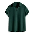 thumbnail image 1 of Fengqque Mens GOLF Shirts V Neck Textured GOLF Shirt Quick-Dry Golf Shirts Army Green M(M), 1 of 3