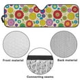 thumbnail image 6 of Uorisanigo Windshield Sun Shade, Hippie Flower Power Sunshade Heat Shield, 52.95 in *16.14 in, Compatible with Jeep Wrangler TJ JK JKU Sport Sahara Rubicon 2 Door & 4 Door UV Ray Reflector, 6 of 7