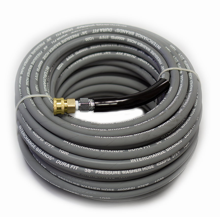25ft 3/8" 4000PSI Blue Non-Marking Pressure Washer Hose w/ QC fittings New 